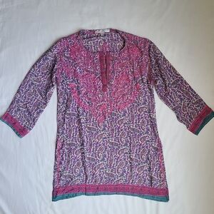 Gretchen Scott Hand Embroidered Tunic